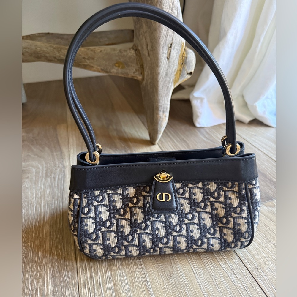 Christian Dior Oblique Jacquard Top Handle Bag Small - Picture 5 of 6